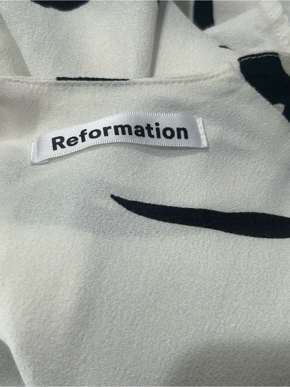 Reformation Clancie Minidress Pinto White Black Zebra Sweetheart neckline Sz 4 - Picture 11 of 14